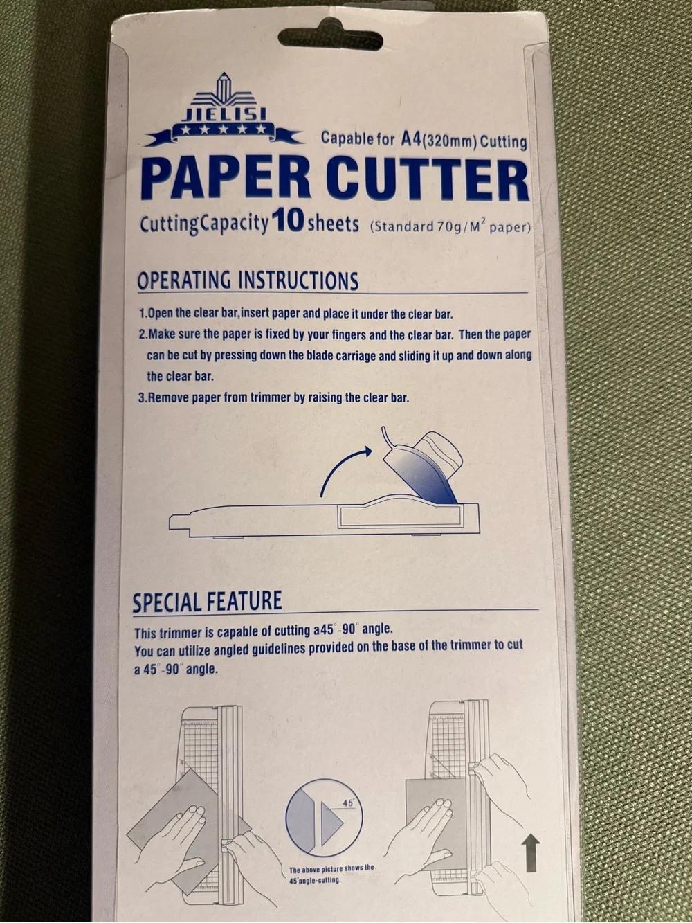 🌞 Paper Cutter Trimmer - 10 Sheet Capacity - Replacement Blade Included